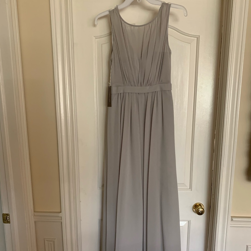 Floor length Dove Grey Dresses